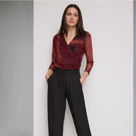 Dkny Tops - DKNY Red Mesh Top